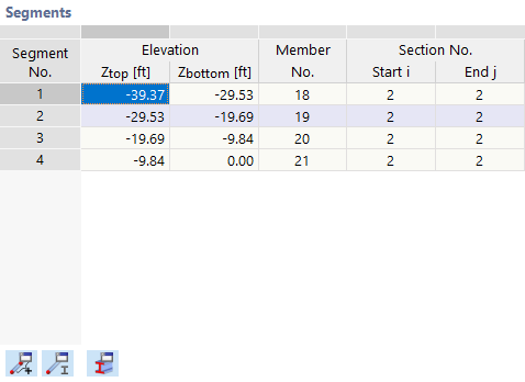 Сегменты для этажей стеновой панели