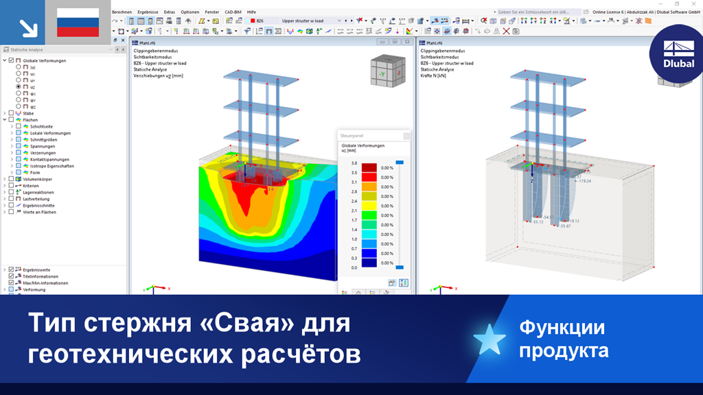 Стержень сваи для геотехнического анализа термодинамики в архитектурном проектировании.