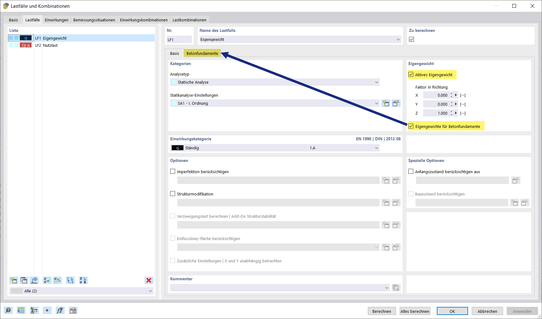Бетонный фундамент | Собственный вес активирован