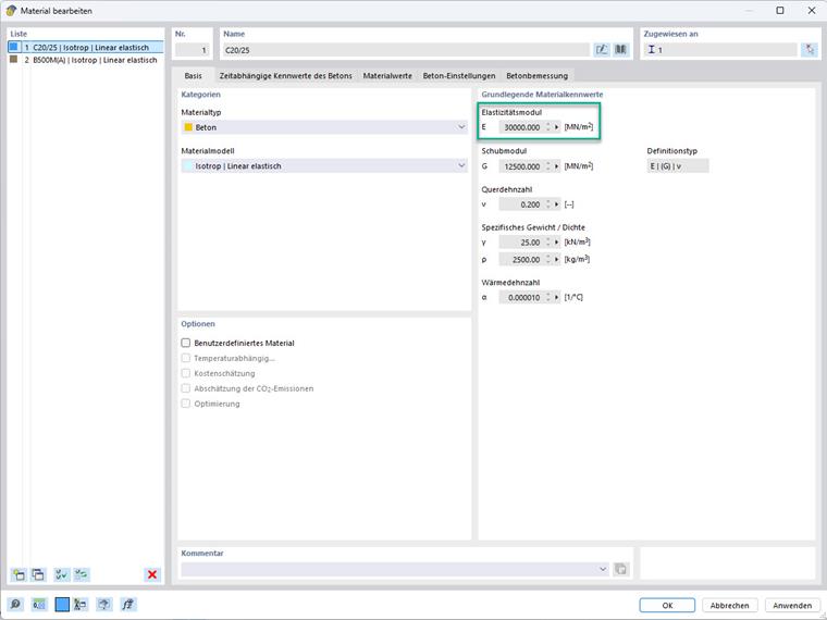 Изображение модуля упругости как соотношения напряжения и деформации