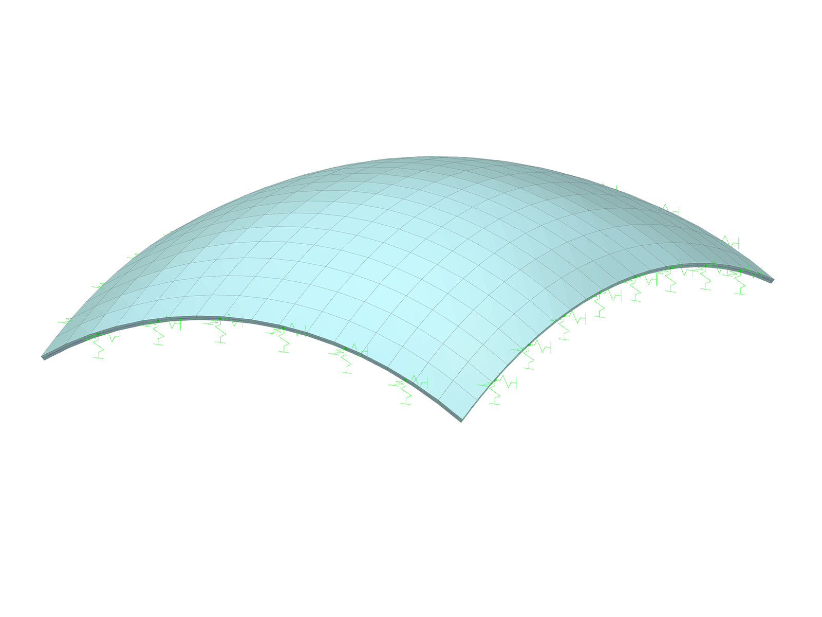 Curved multilayer glass structure with precise layered configuration for design analysis
