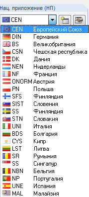 На рисунке показаны различные национальные приложения для адаптации стандартов в строительных проектах