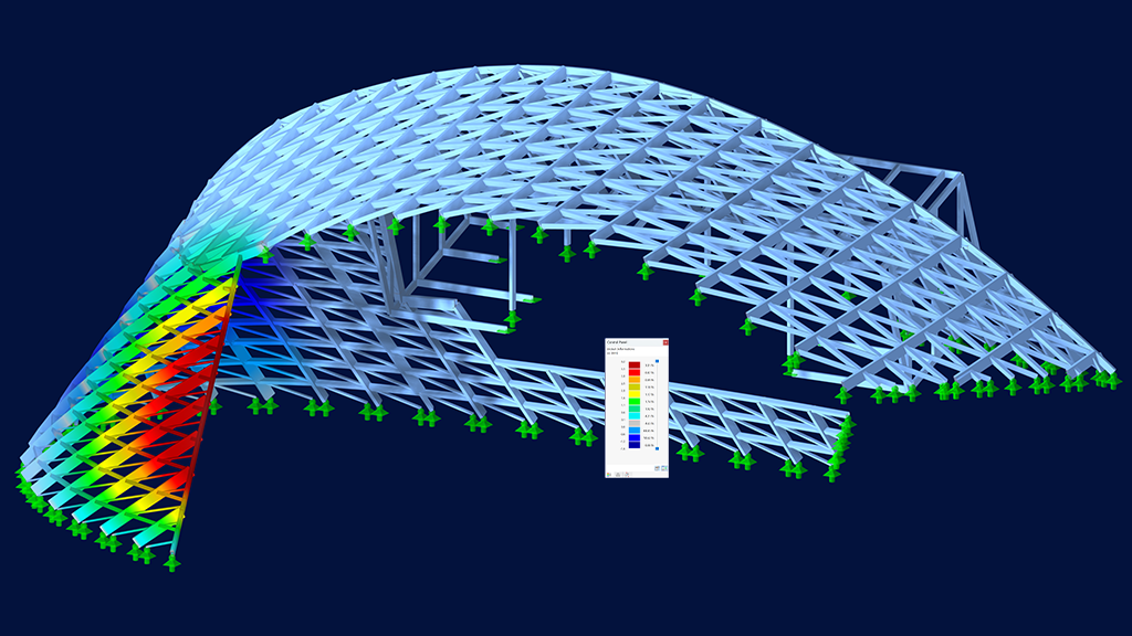 Стальная конструкция музея Мокапе, разработанная Huana Engineering Consulting и B+G Ingenieure Bollinger + Grohmann GmbH.
