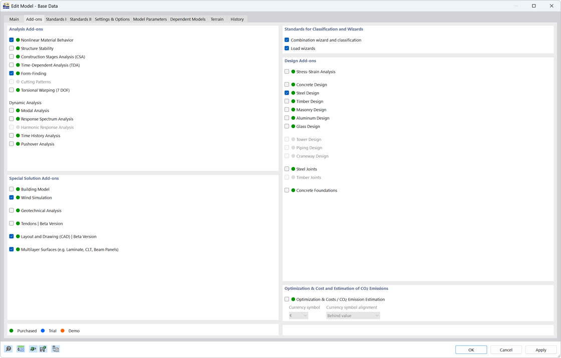 Аддоны Влияние кручения с ВД и Расчёт стадий строительства плавно интегрируются в RFEM 6 и RSTAB 9 для расширенных вычислений.