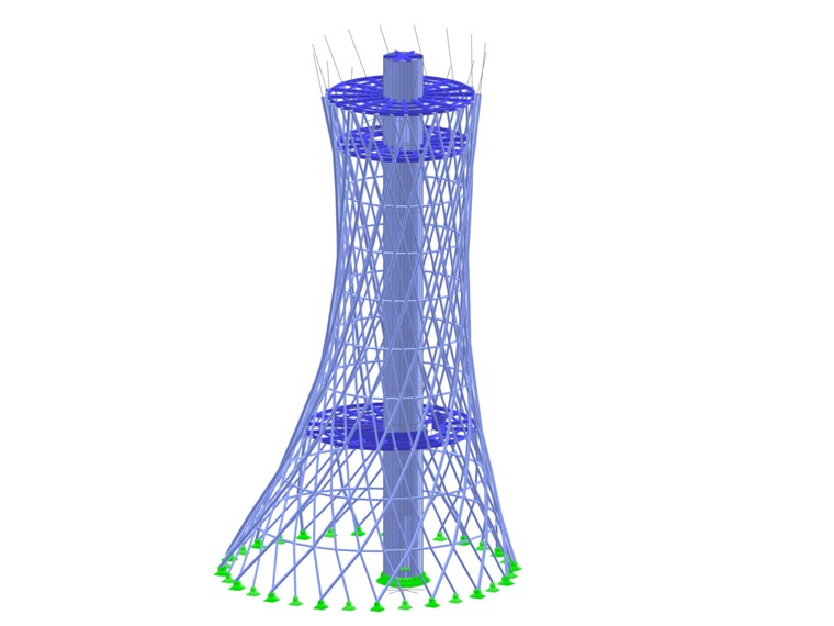 Архитектурно-офомрленная стальная башня в горах Гарц, известная как Башня Ведьминой Метлы