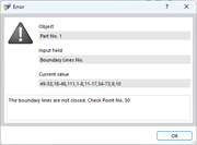 Граничные линии не замкнуты.