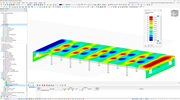 3D-модель монолитной железобетонной плиты с расчетом на продавливание и оптимизацией армирования по RFEM 6.