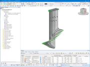 Модель лестницы A в RFEM