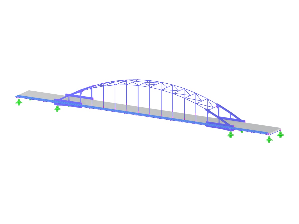 Model 006315 | Steel Arch Bridge With Riveted Connection Submodels