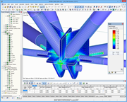 Beam structure joints - solid stresses