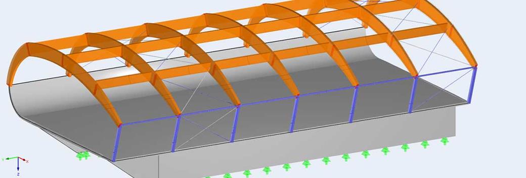 Statikprogramm RFEM - Tragwerk aus verschiedenen Materialien