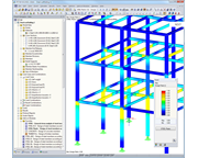 Darstellung des Ausnutzungsgrades im 3D-Rendering in RSTAB