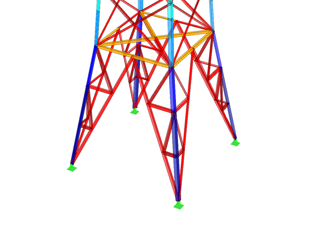 RFEM/RSTAB 的附加模块 RF-/TOWER Structure生成格构式塔架结构