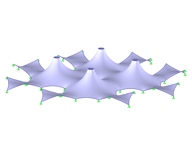 RFEM 附加模块 RF-FORMFINDING | Germany of membrane and cable structures 找形分析
