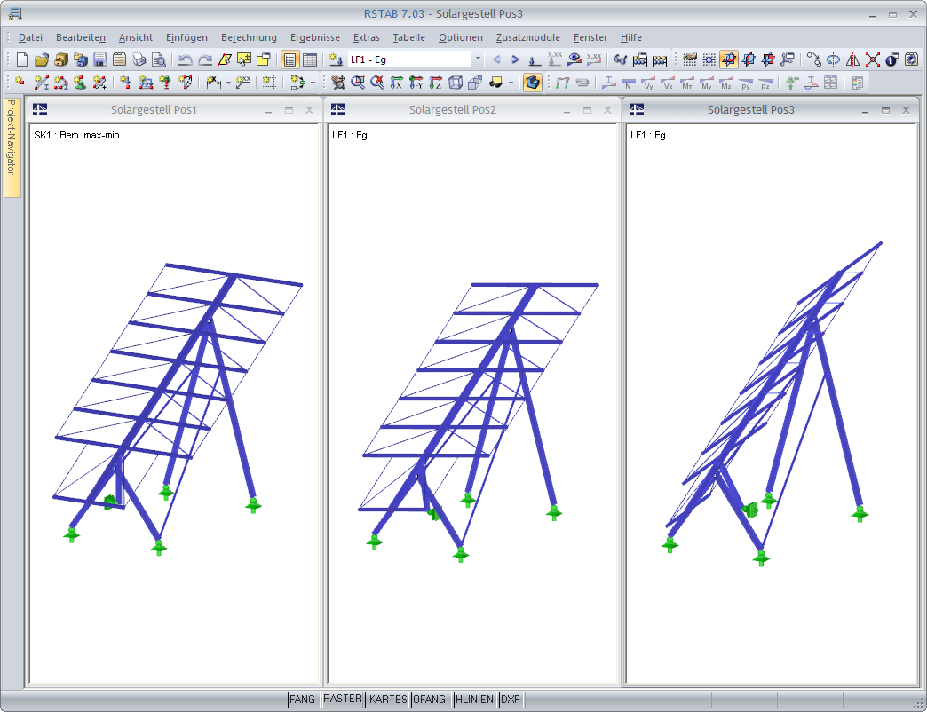 不同工作状态的位置
