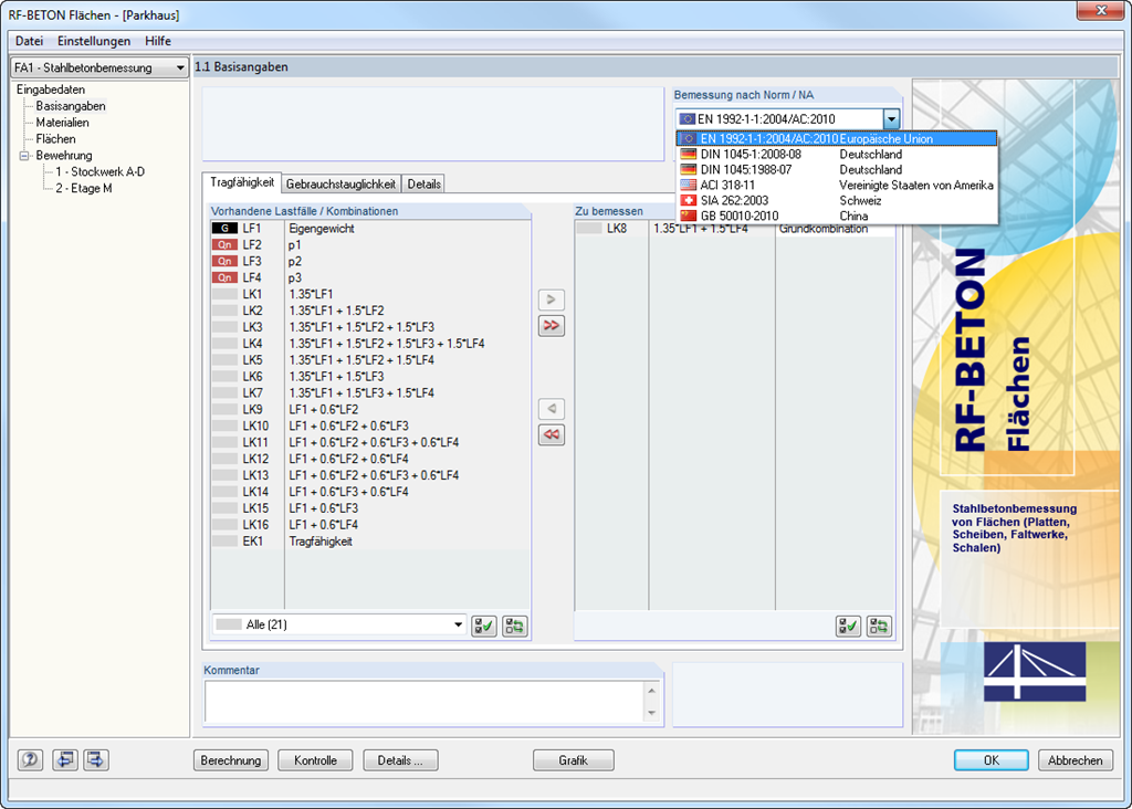 RF-BETON Flächen - 1.1 Basisangaben