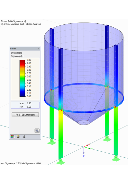 Colored Results in RFEM Graphic - Members