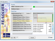 Ablauf der Berechnung mit Diagramm der Verformungen