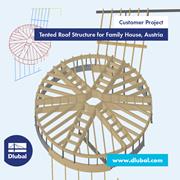 客户项目 | 独立别墅的帐篷形状木结构屋顶，奥地利