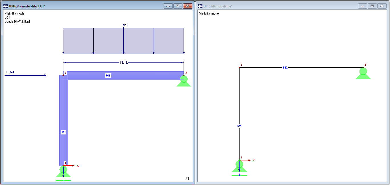 模型1没有杆件偏心
