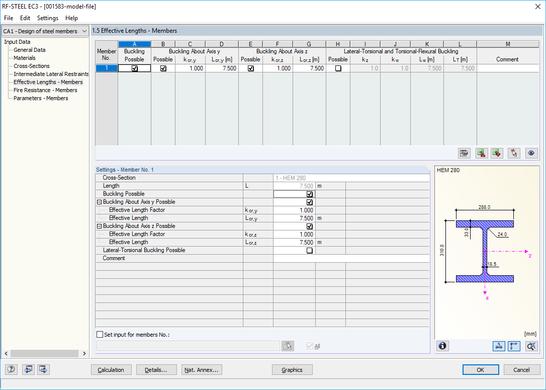 窗口1.5有效长度 -杆件