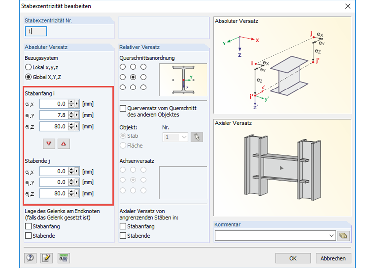 Zusammenfassung der Nachweise in RF-JOINTS Stahl - Gelenkig