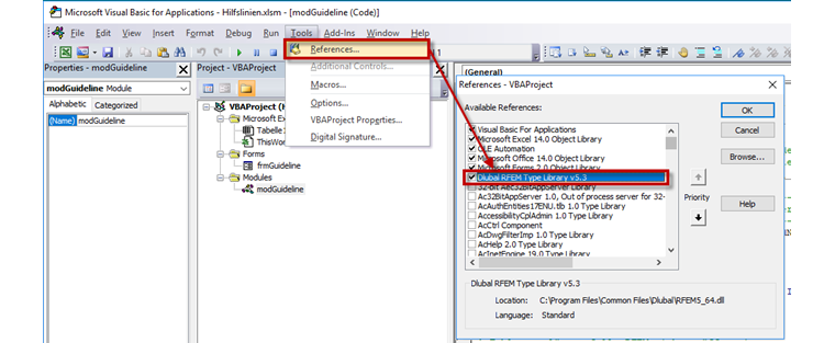 链接 Dlubal RFEM Type Library