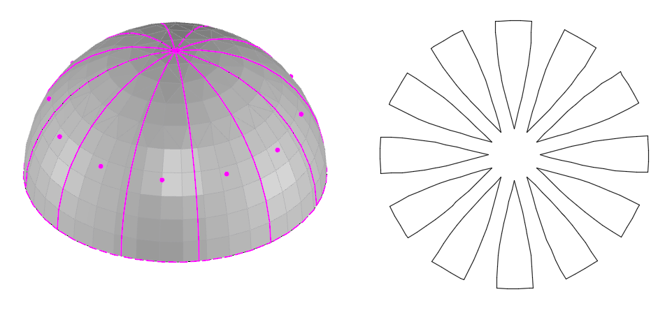 裁剪一个球体的一半