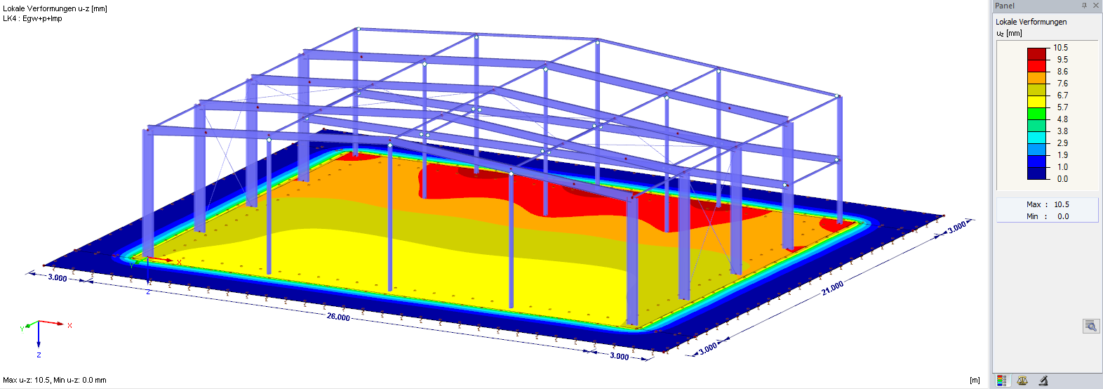 底板局部变形和基础重叠