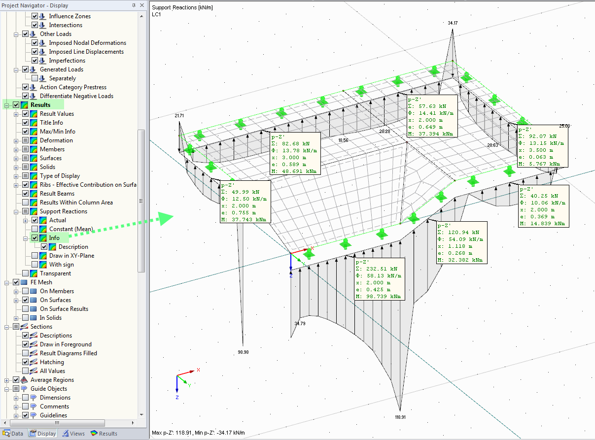 显示附加信息线支座