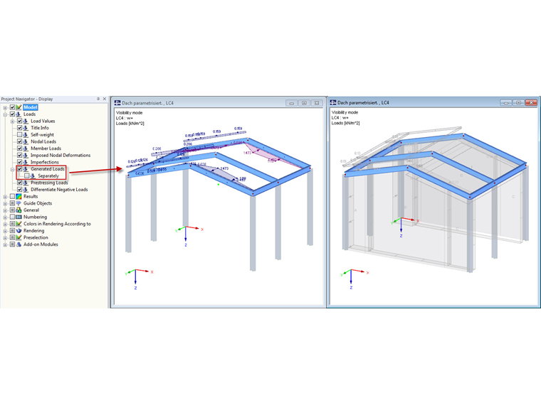 将可见性模式与生成的荷载一起使用