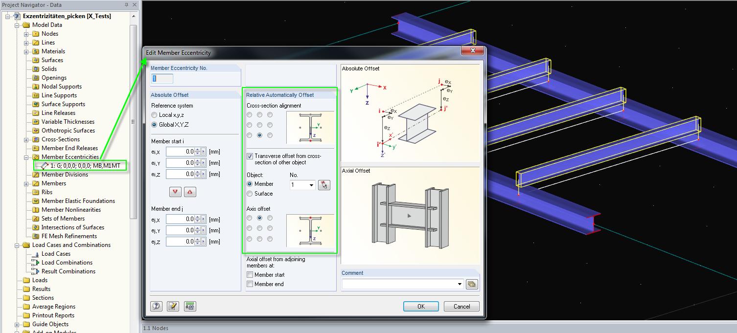 通过“选择”功能设置自动偏心距