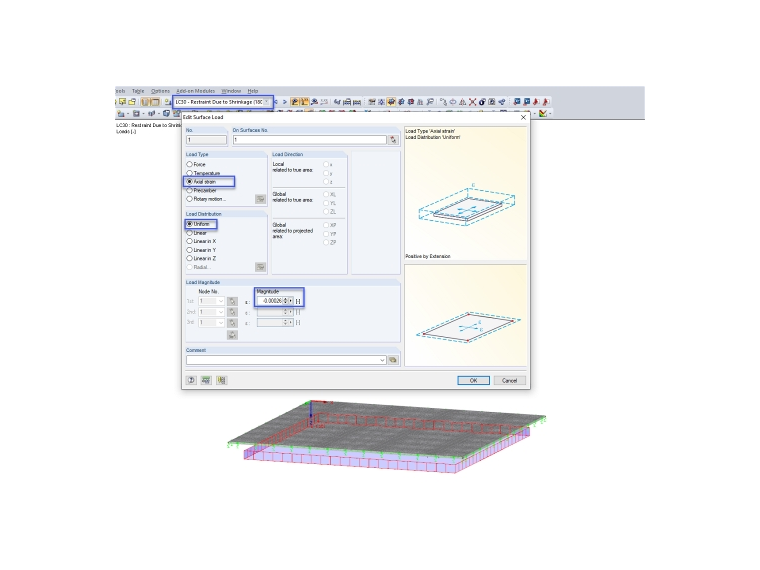 Definition der zwangserzeugenden Schwinddehnung