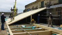 施工过程中的屋面（©Maderas Besteiro SL）