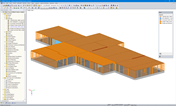 RFEM 中幼儿园建筑的3D模型（©ARTEMIS INGENIEUR）