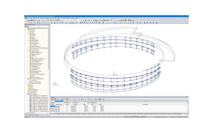 RFEM 中的幕墙支承结构（©Enclos Corp.）