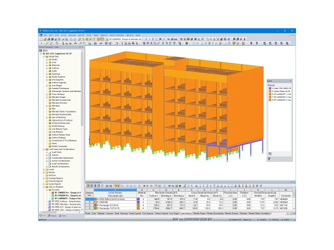 RFEM 中住宅建筑 3D 模型 (© Egoin)