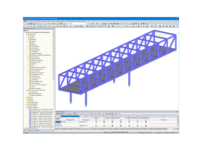 RFEM 空间桁架模型 (© Statik Breinbauer)