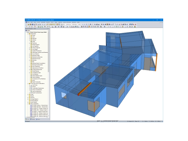 RFEM 住宅建筑模型 (© Maderas Besteiro)