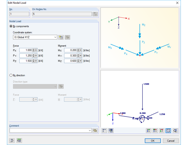 “编辑节点荷载”对话框