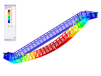 RFEM中有变形动画的桁架自动扶梯模型（©Giant KONE Elevator Co.，Ltd.）