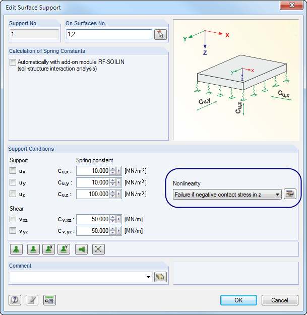 RFEM中Elastic Foundation的失效