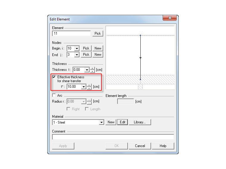 通过Edit Element定义t*