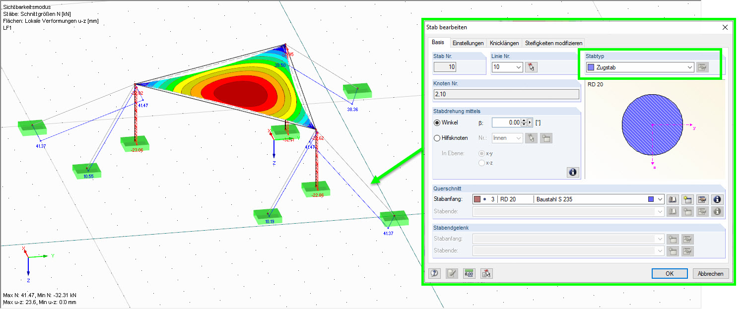 盖伊线（Guy Wire）作为非预应力张拉杆件