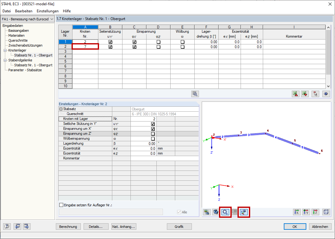 以节点编号显示当前的杆件组