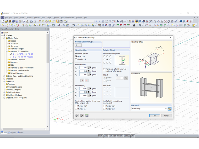 使用宏创建杆件偏心距