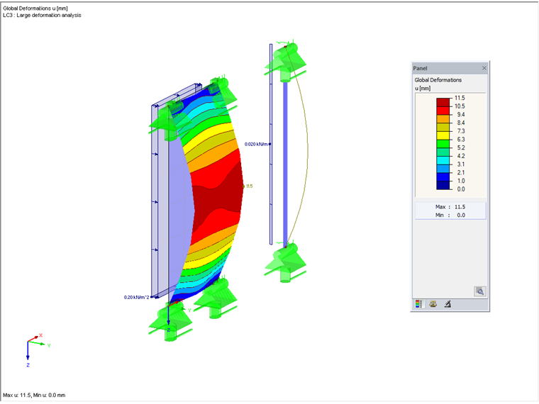 按照大变形进行变形 分析