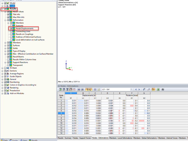 节点位移结果设置