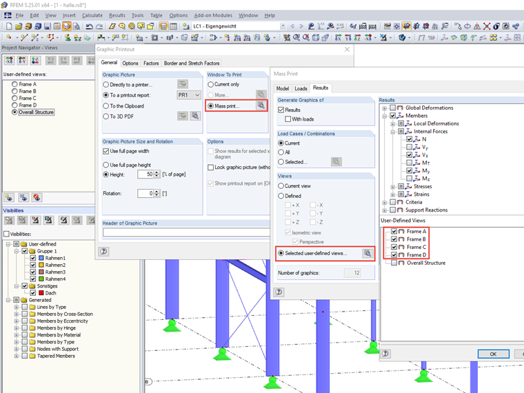 大量打印用户定义的视图