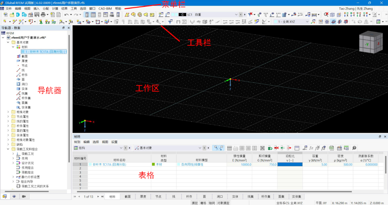 RFEM 用户界面